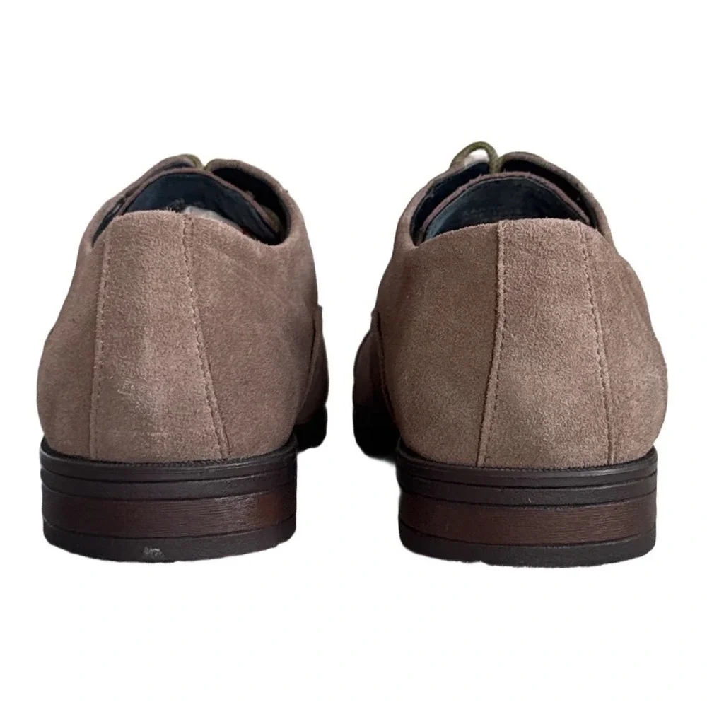 Joseph Abboud Collection Aaron Mens 12 Brown Suede Cap Toe Oxford Dress Shoes